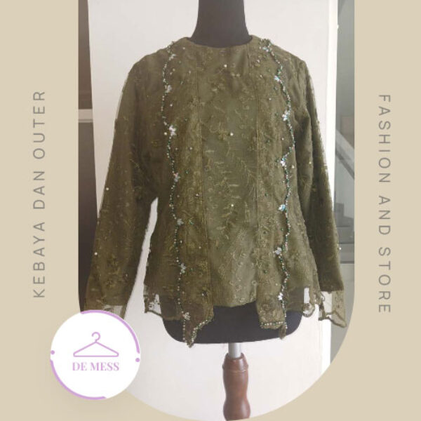 Kebaya Modern Olive Green