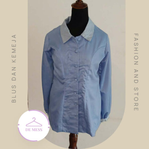 De Mess Kemeja Basic kerah strip