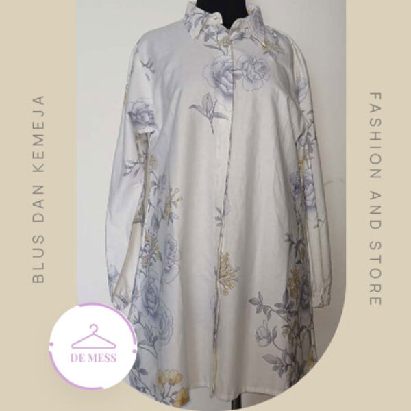 De Mess Matara Kemeja Motif Bunga